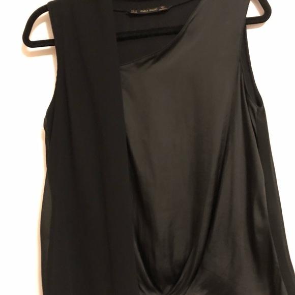 ZARA Black Sheer Sleeveless Top.SZ SMALL - Picture 5 of 7